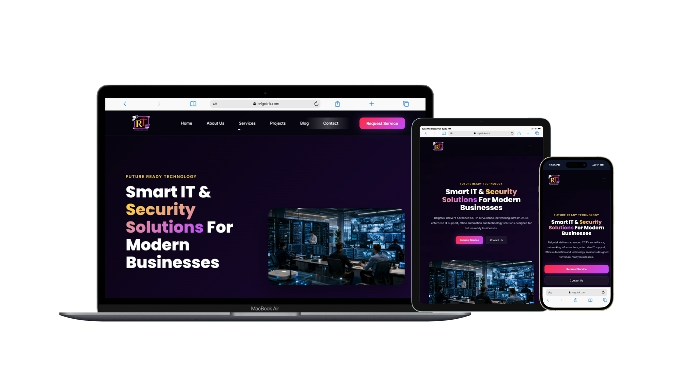 Relgotek Smart IT & Security Solutions For Modern Businesses — Website Design