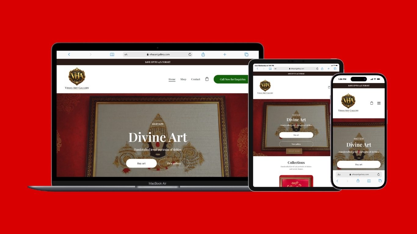 Handcrafted Jewel - Art Portraits Online | vihas Are Gallery — Website Design