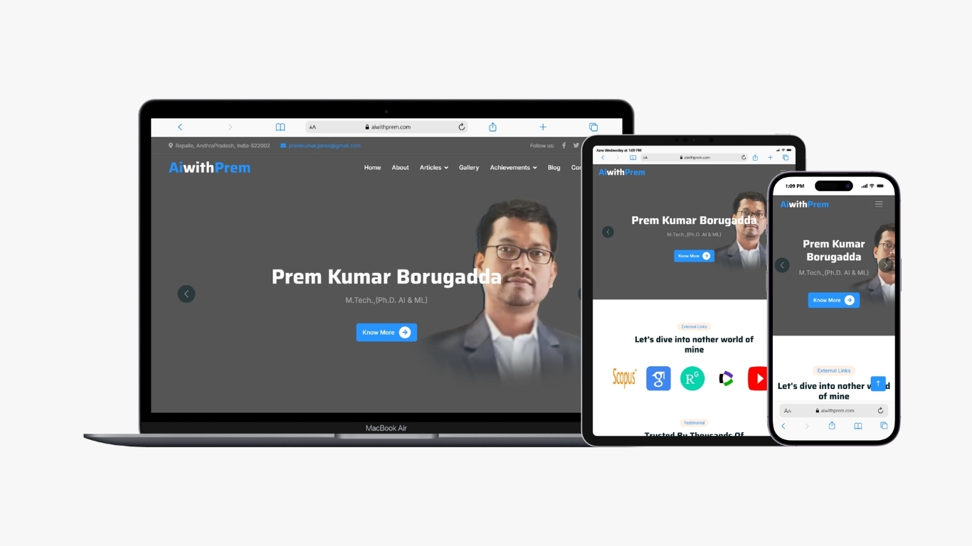 Ai With Prem | Prem Kumar Borugadda — Website Design