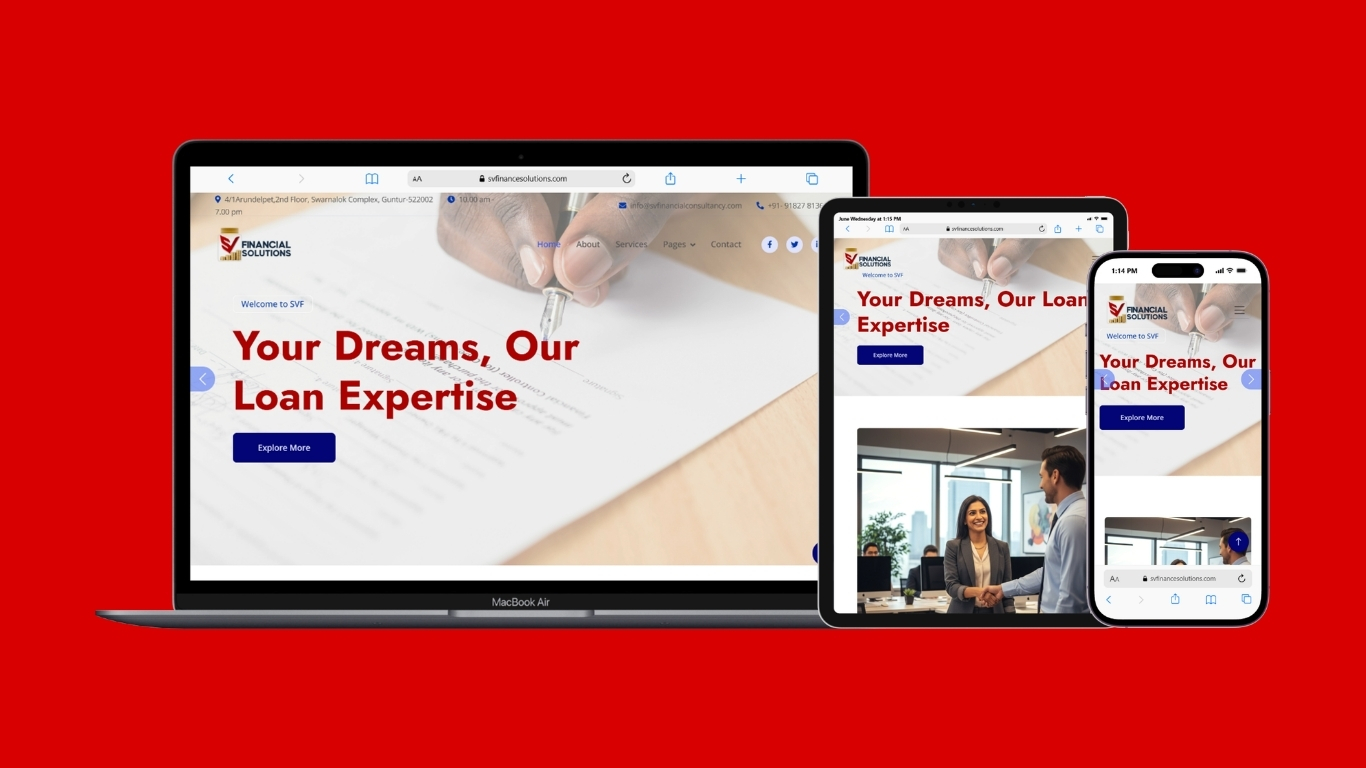 SV Financial consultancy — Website Design