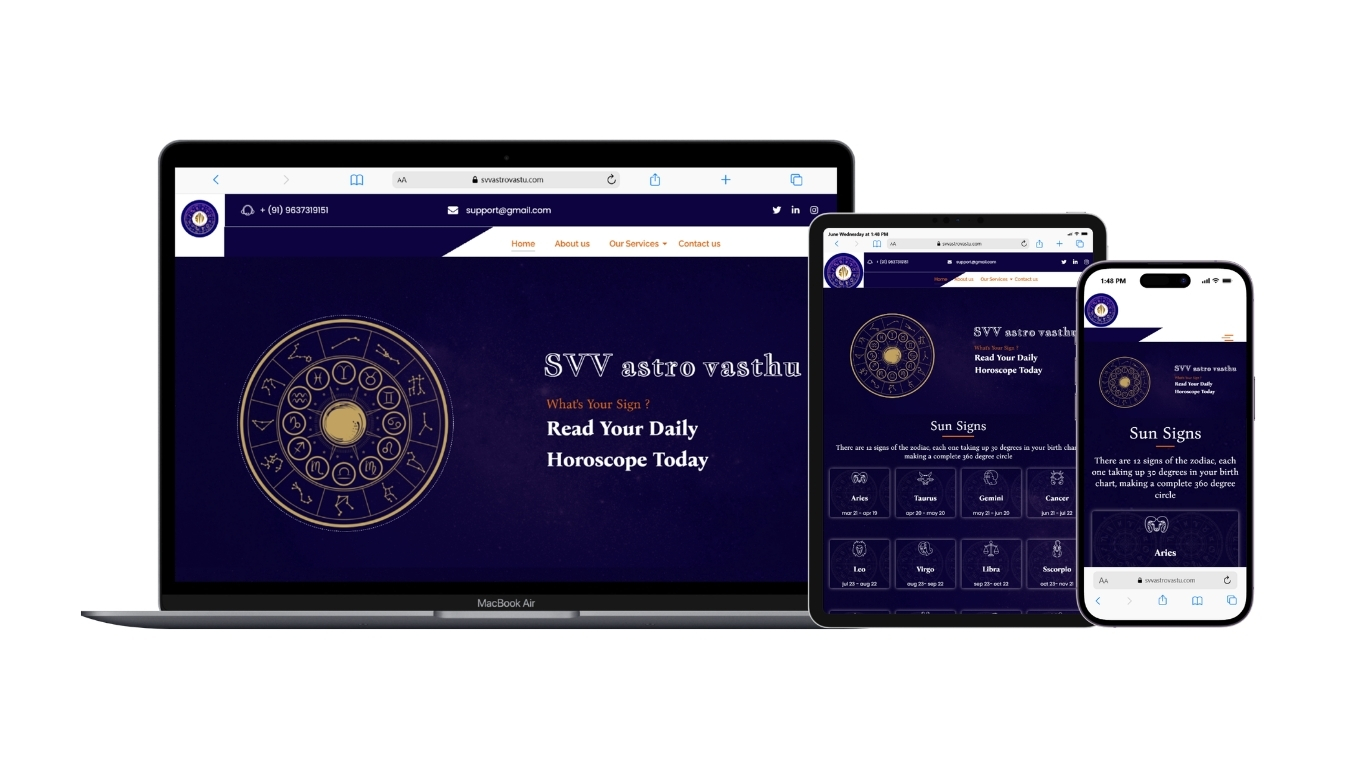 SVV Astrovastu — Website Design