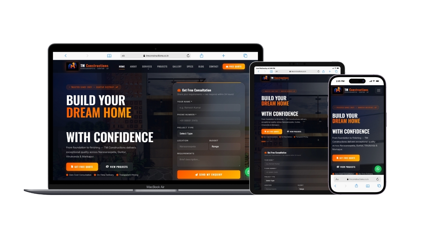 TM Constructions | Build Your DreamHomes